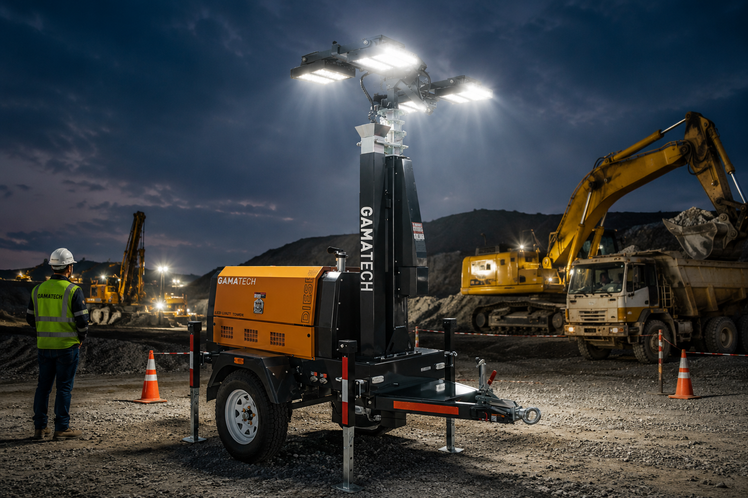 Tower Distributor Distributor Light Tower Terbaik untuk Proyek Konstruksi & Industri